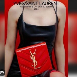 Yves Saint Laurent Bold Red Quilted Clutch Box